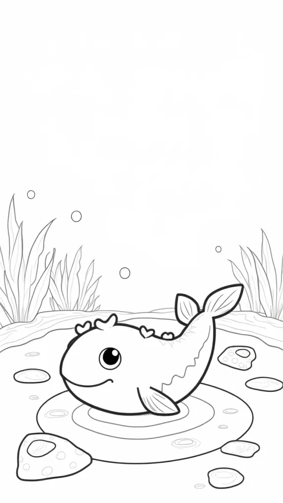 tadpole coloring page